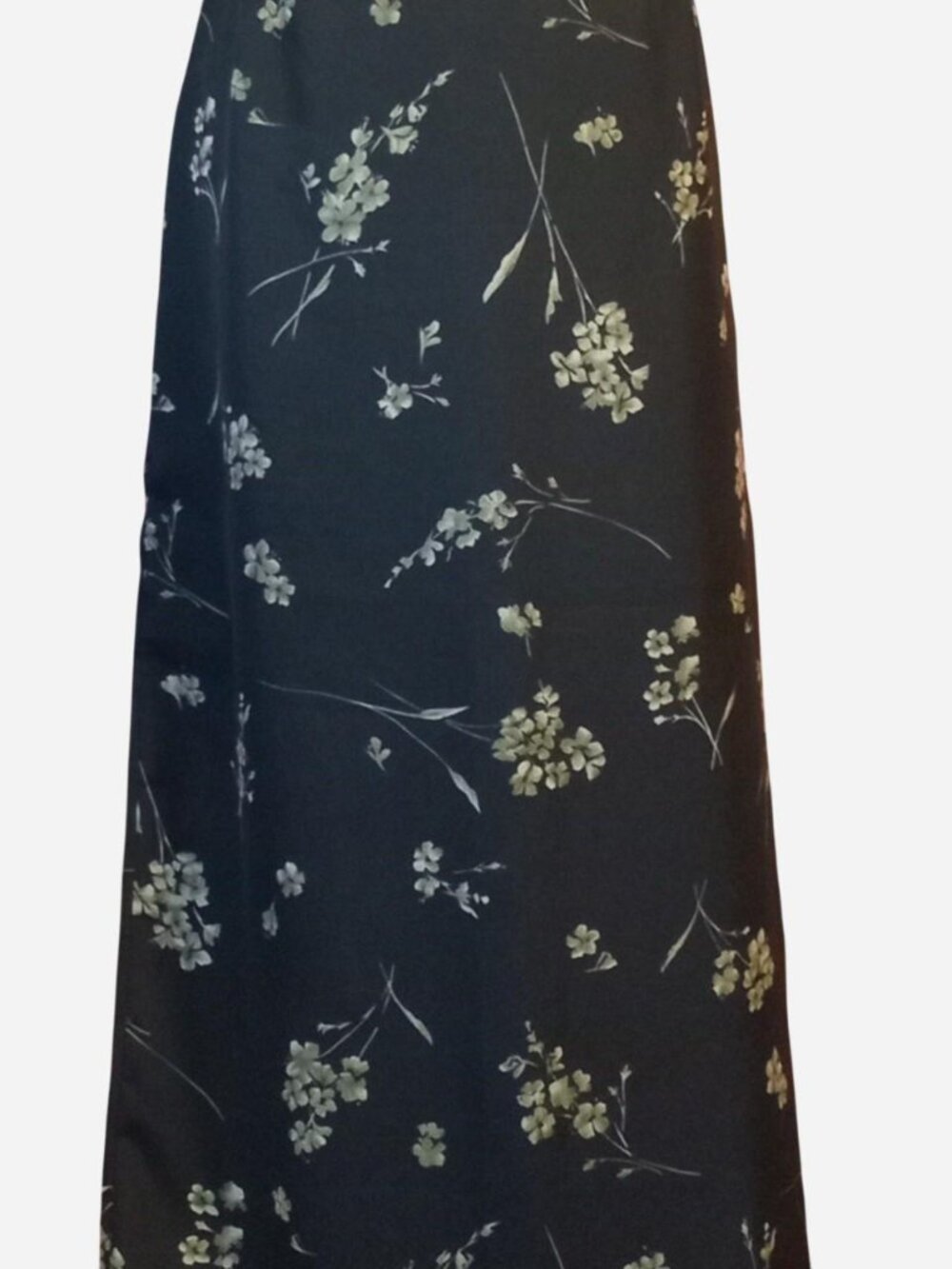 Vintage Casual Corner Annex floral green and black skirt